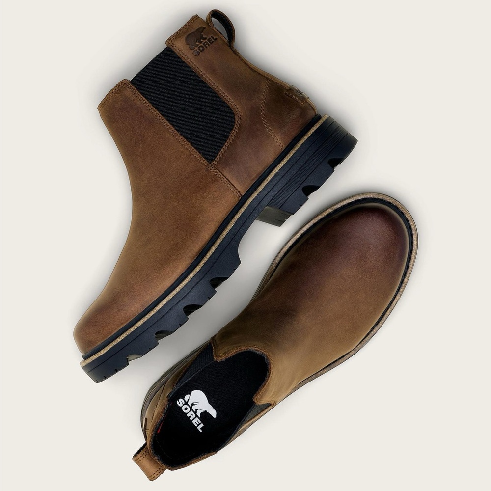 NWT Sorel Women’s Brown Leather Boots - Revel Road Waterproof Chelsea Boot